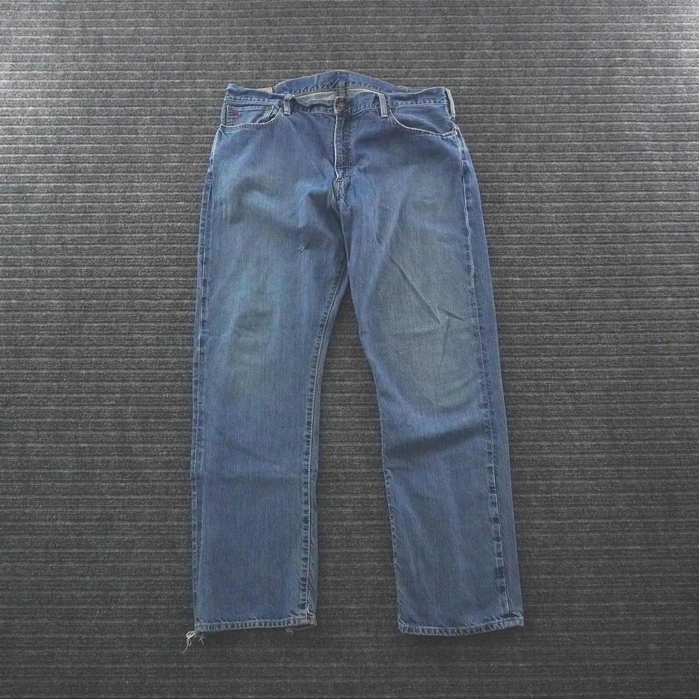 Polo Ralph Lauren Jeans Mens 38x32 Blue Authentic Dungarees Straight Leg Denim